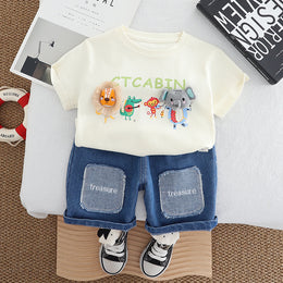 Printed T-shirt and Shorts Set