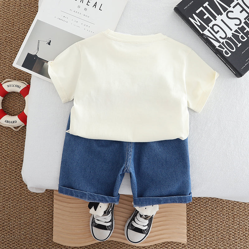 Printed T-shirt and Shorts Set