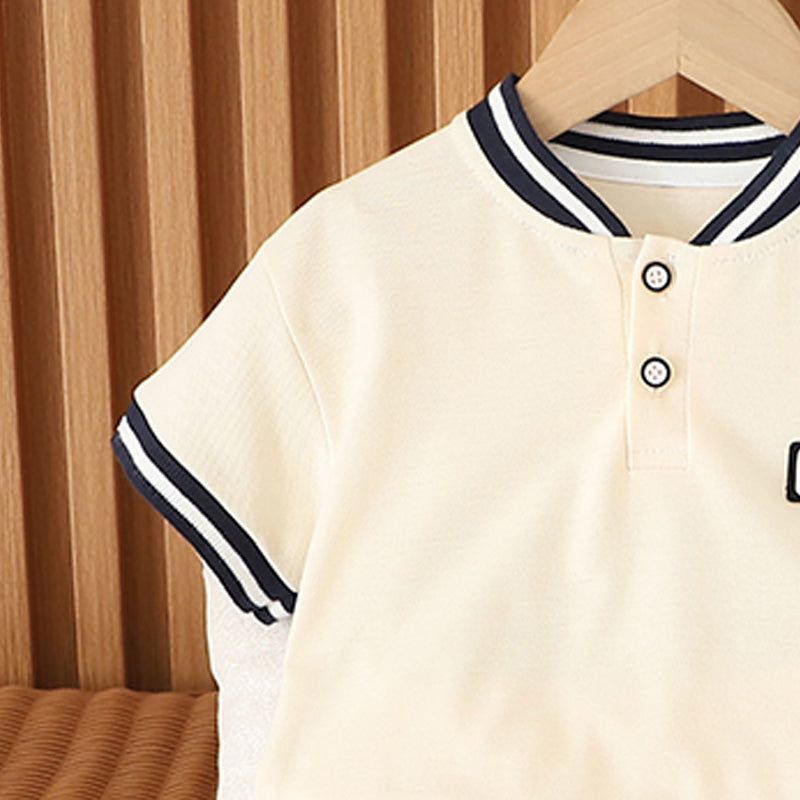Solid T-shirt and Shorts Set