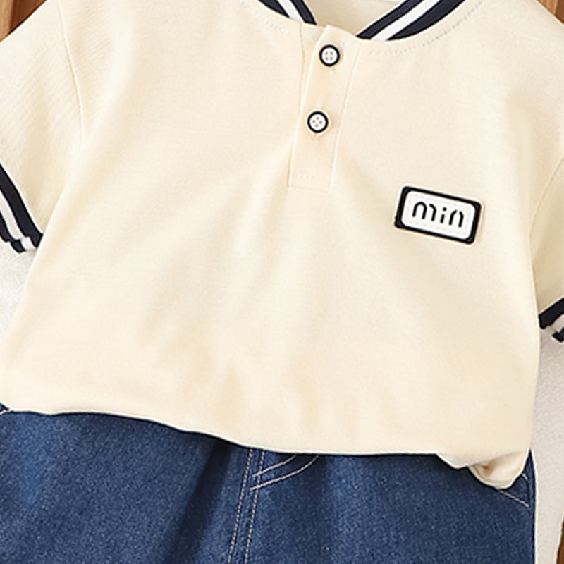 Solid T-shirt and Shorts Set