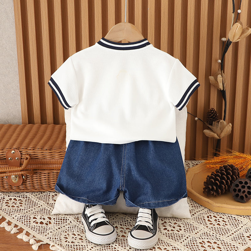 Solid T-shirt and Shorts Set