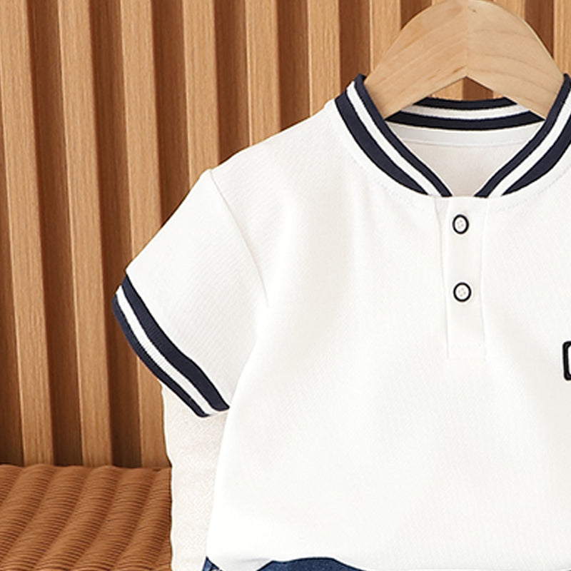 Solid T-shirt and Shorts Set