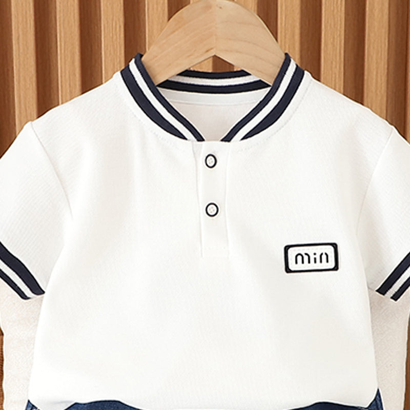 Solid T-shirt and Shorts Set