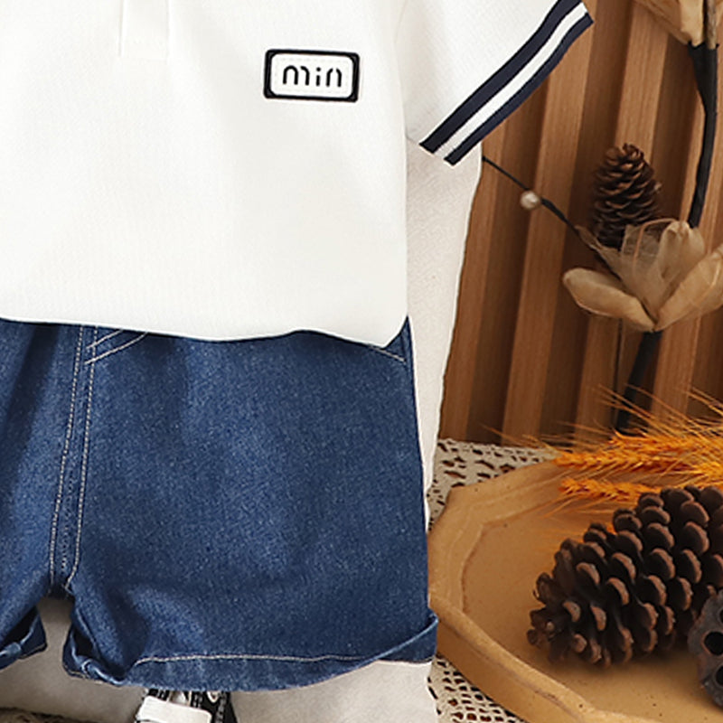 Solid T-shirt and Shorts Set