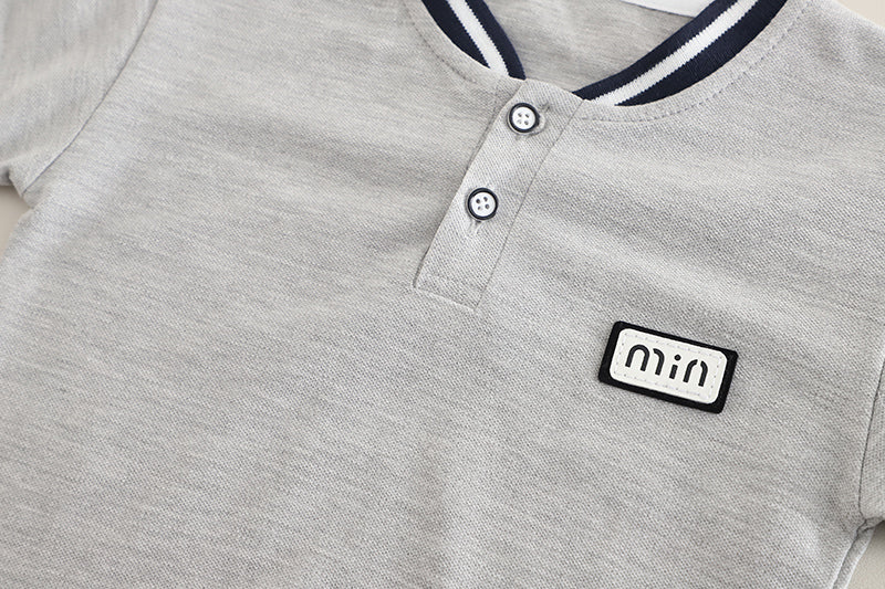 Solid T-shirt and Shorts Set