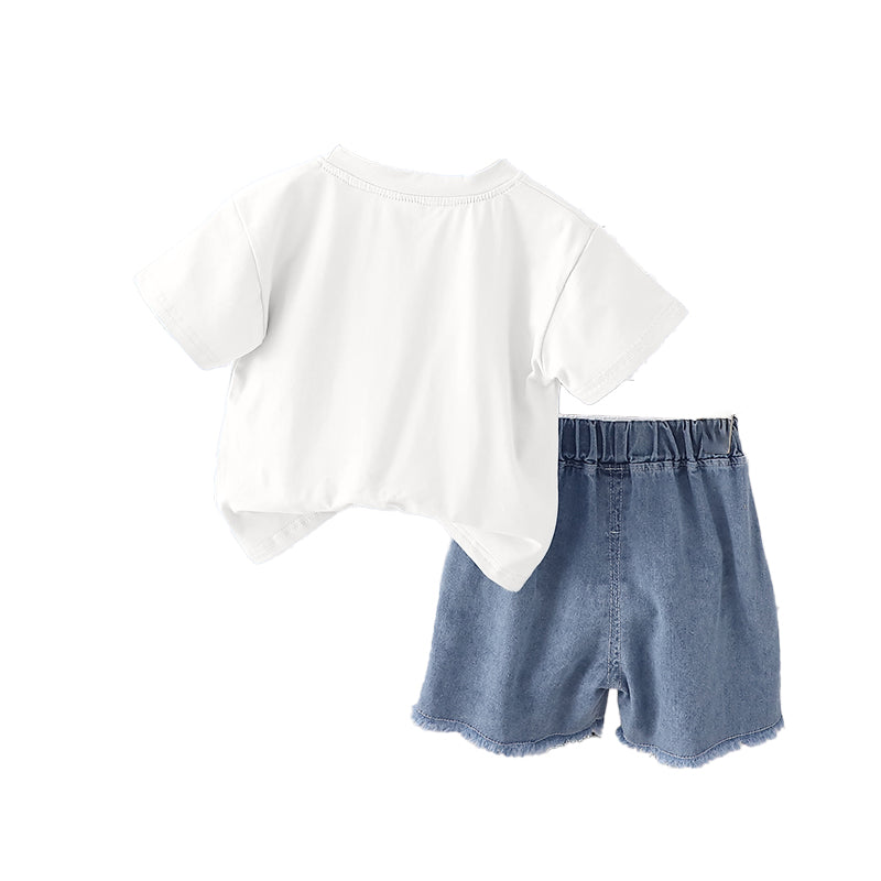 Boys Printed T-shirt with Shorts