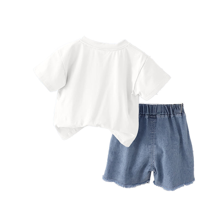 Boys Printed T-shirt with Shorts