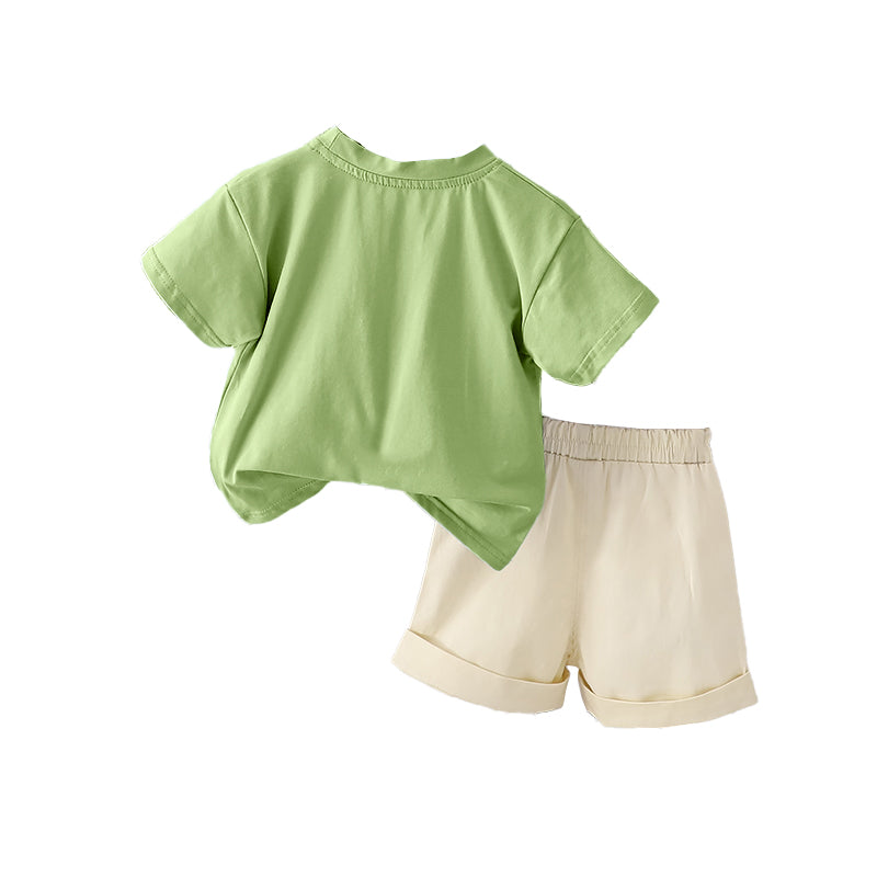 Boys Printed T-shirt with Shorts
