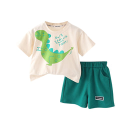 Boys Printed T-shirt with Shorts