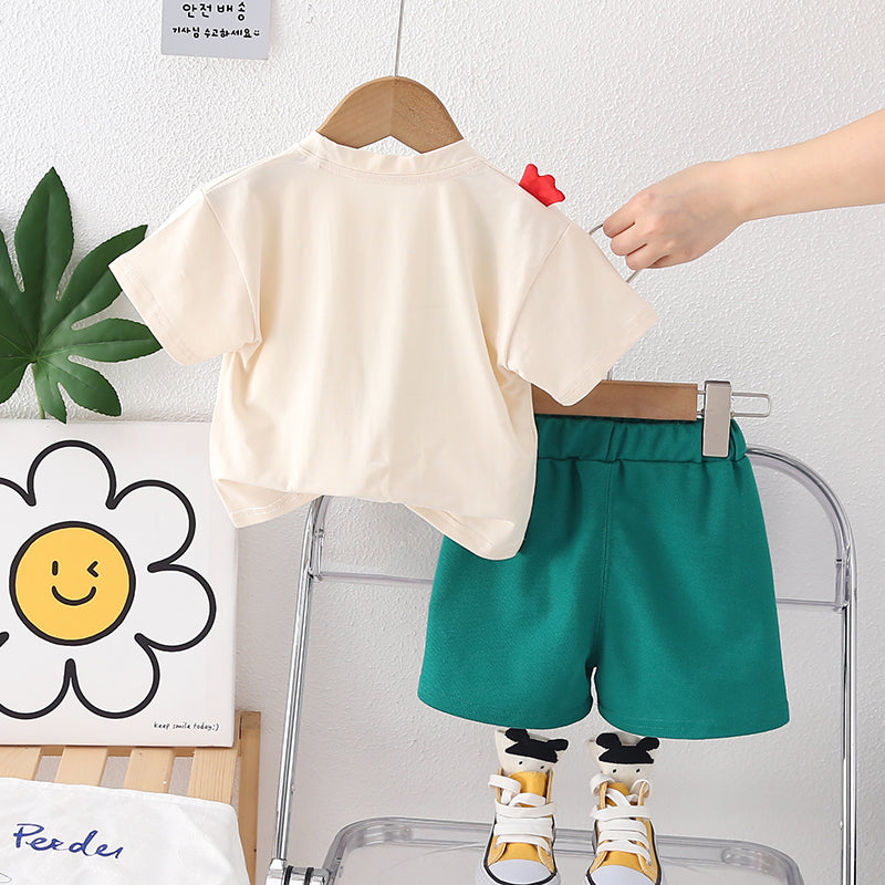 Boys Printed T-shirt with Shorts