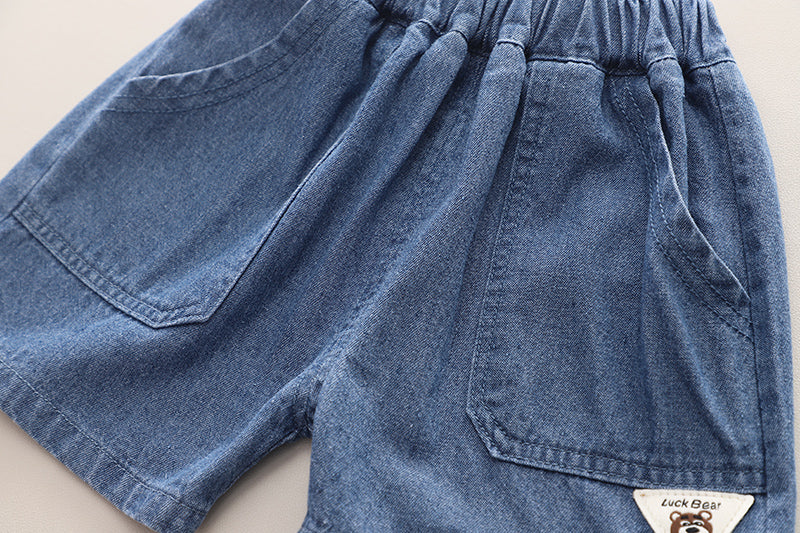 Boys Striped T-shirt with Shorts