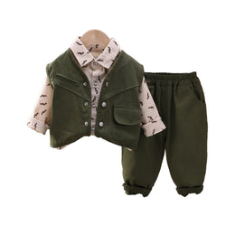 Boys Floral Printed Shirt With Trousers