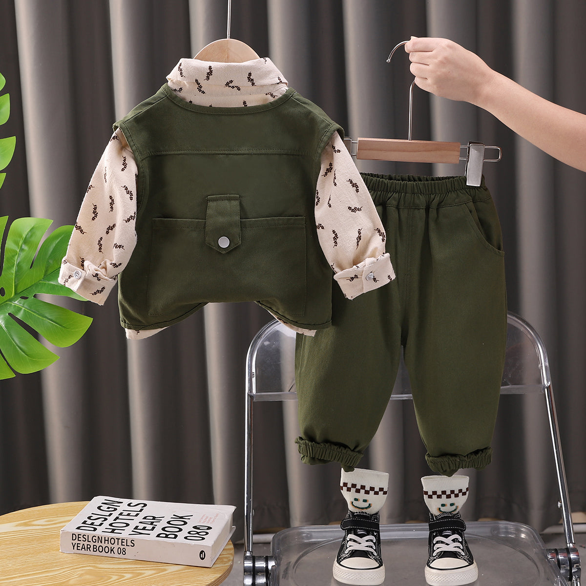 Boys Floral Printed Shirt With Trousers