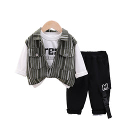 Boys Striped T-shirt With Trousers