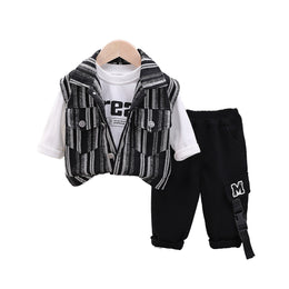 Boys Striped T-shirt With Trousers