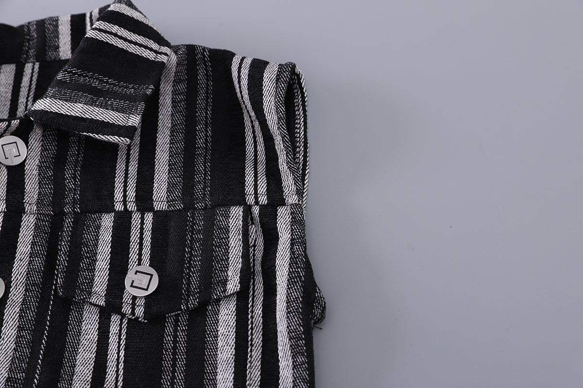 Boys Striped T-shirt With Trousers