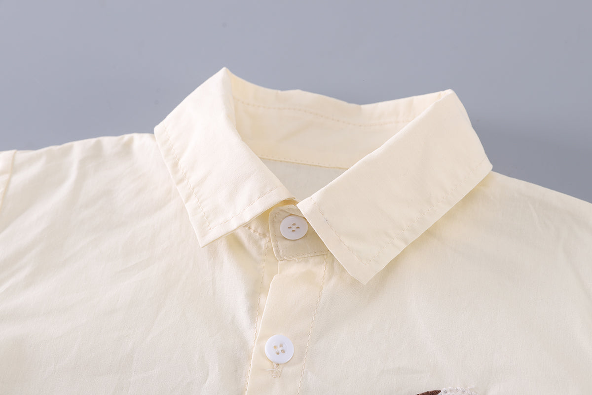 Boys Embroidered Shirt With Trousers