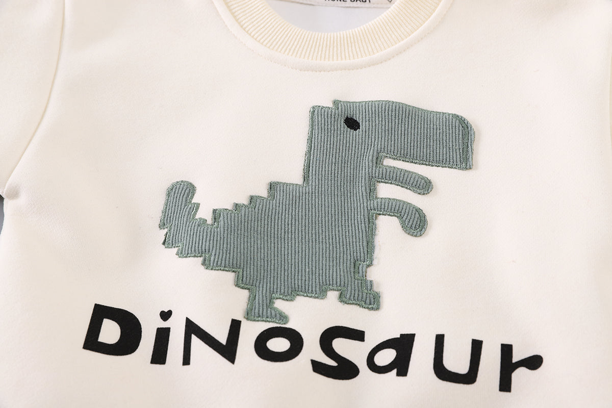 Boys Self Design Round Neck T-shirt With Trousers