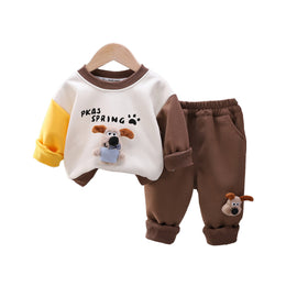Boys Printed Sweatshirt With Joggers