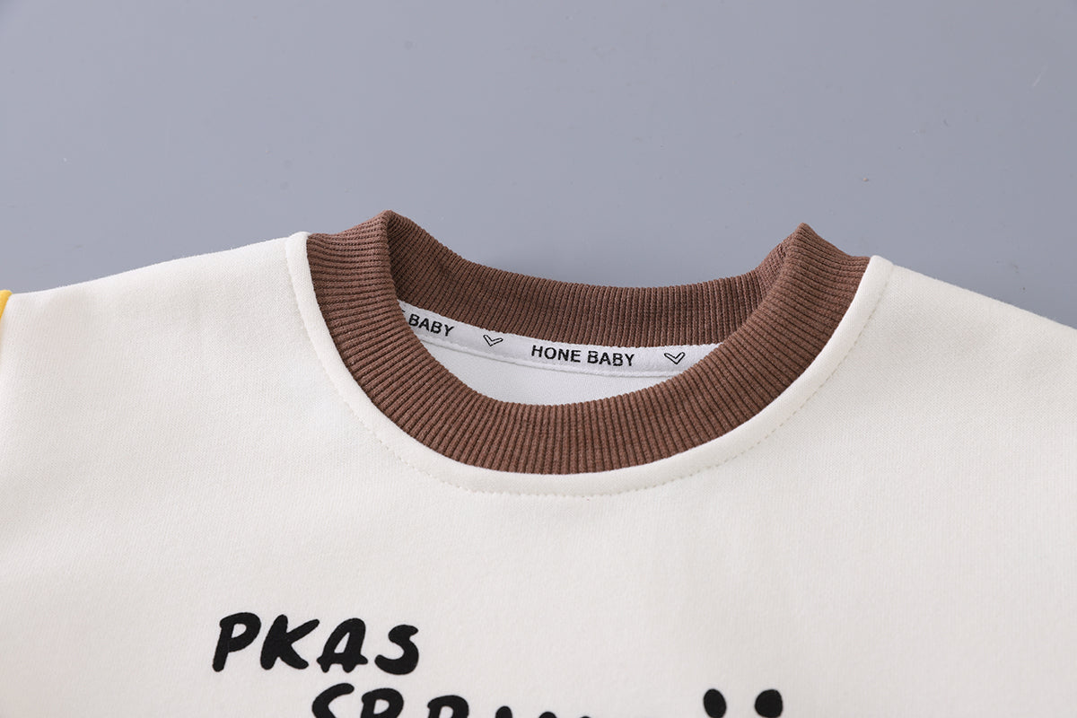 Boys Printed Sweatshirt With Joggers