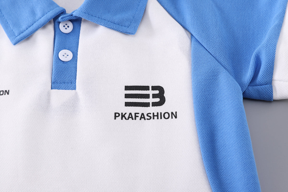 Boys Colourblocked Polo Collar T-shirt with Shorts