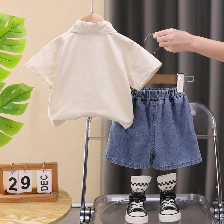 Boys Printed Shirt with Shorts