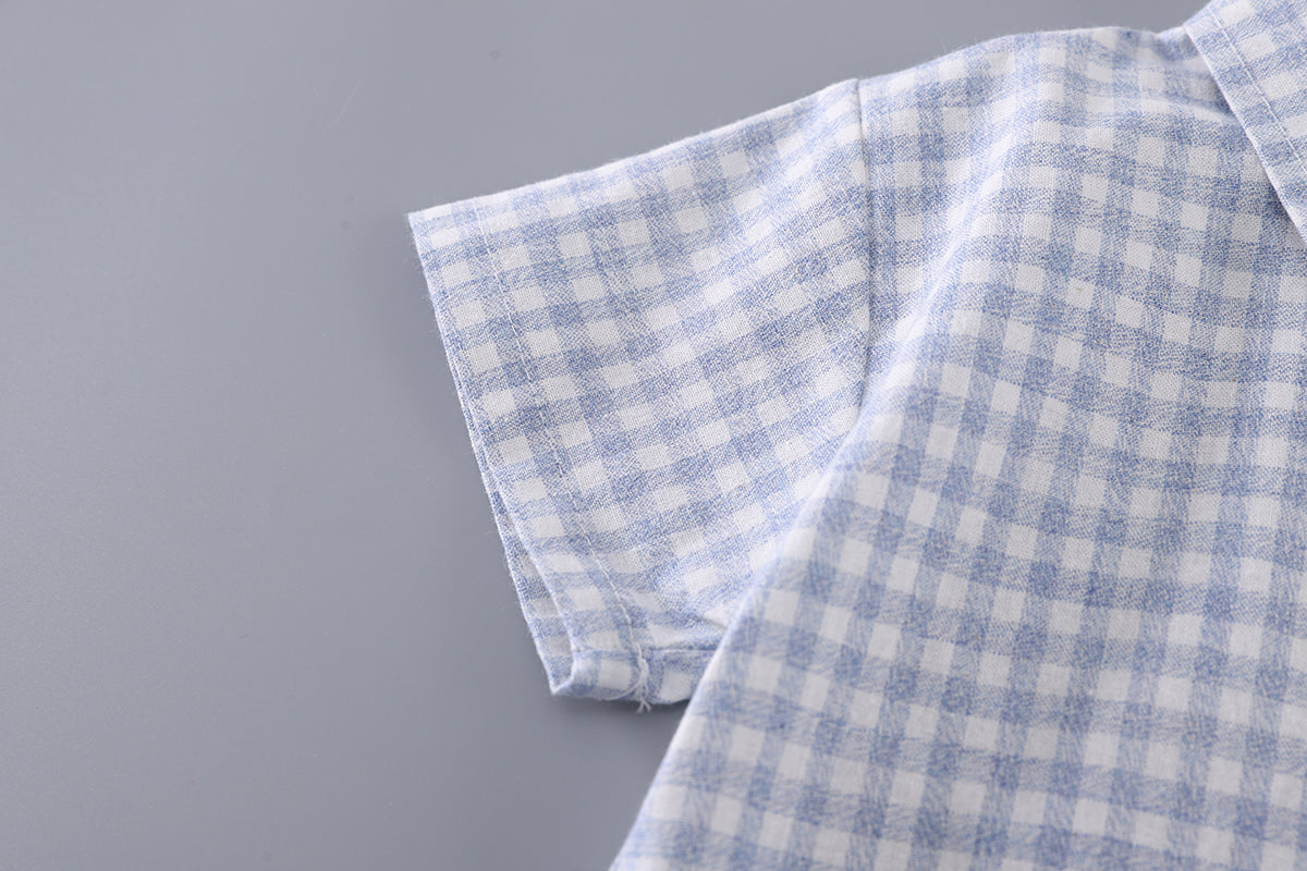 Boys Checked Shirt With Shorts