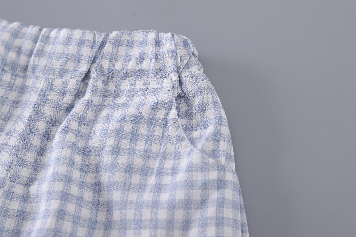 Boys Checked Shirt With Shorts