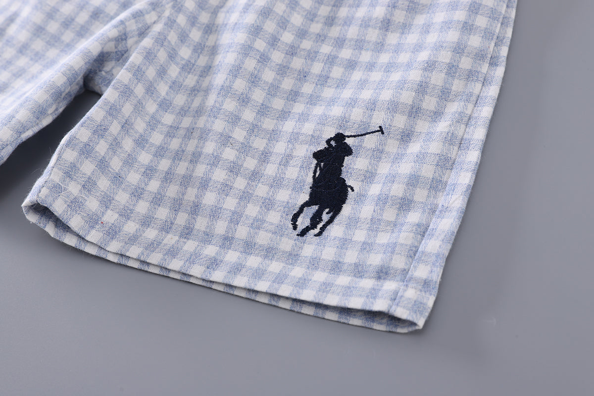 Boys Checked Shirt With Shorts