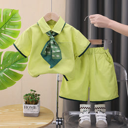 Boys Short Sleeves Shirt With Shorts