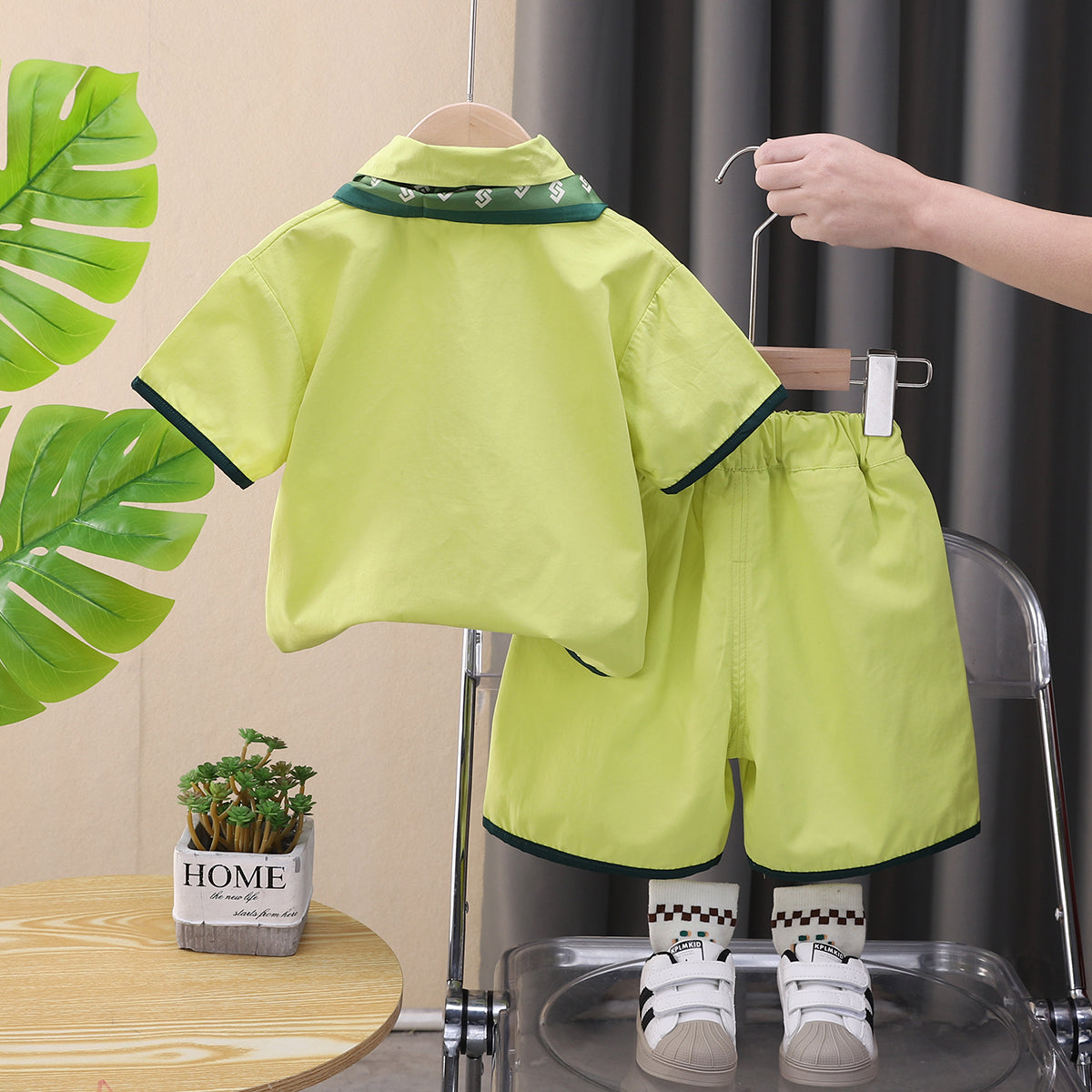 Boys Short Sleeves Shirt With Shorts