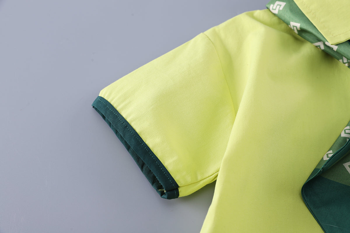Boys Short Sleeves Shirt With Shorts