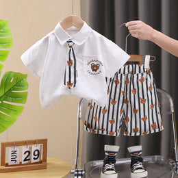 Boys Printed Shirt With Shorts