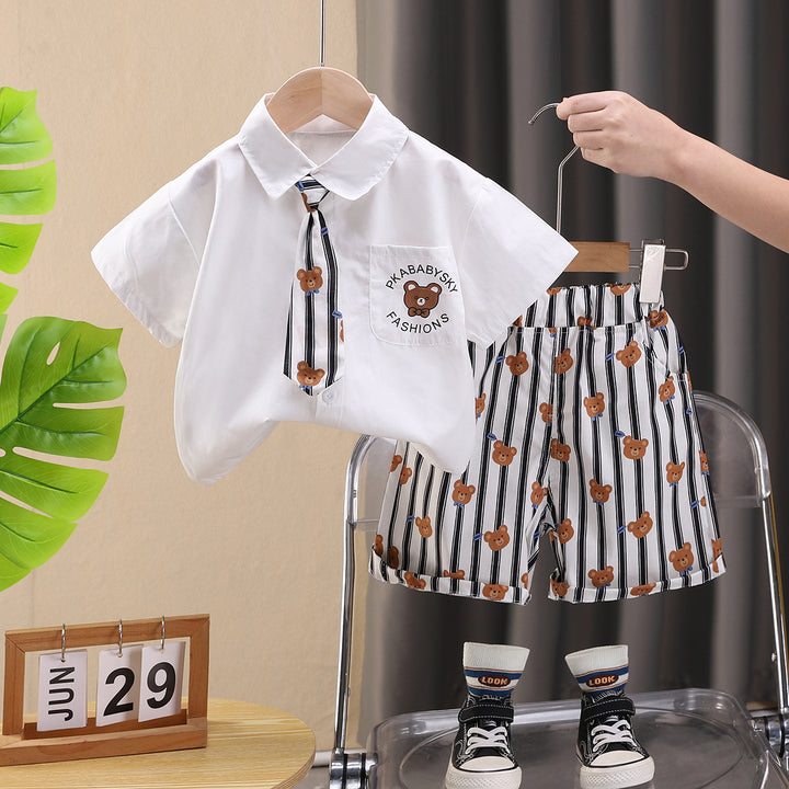 Boys Printed Shirt With Shorts