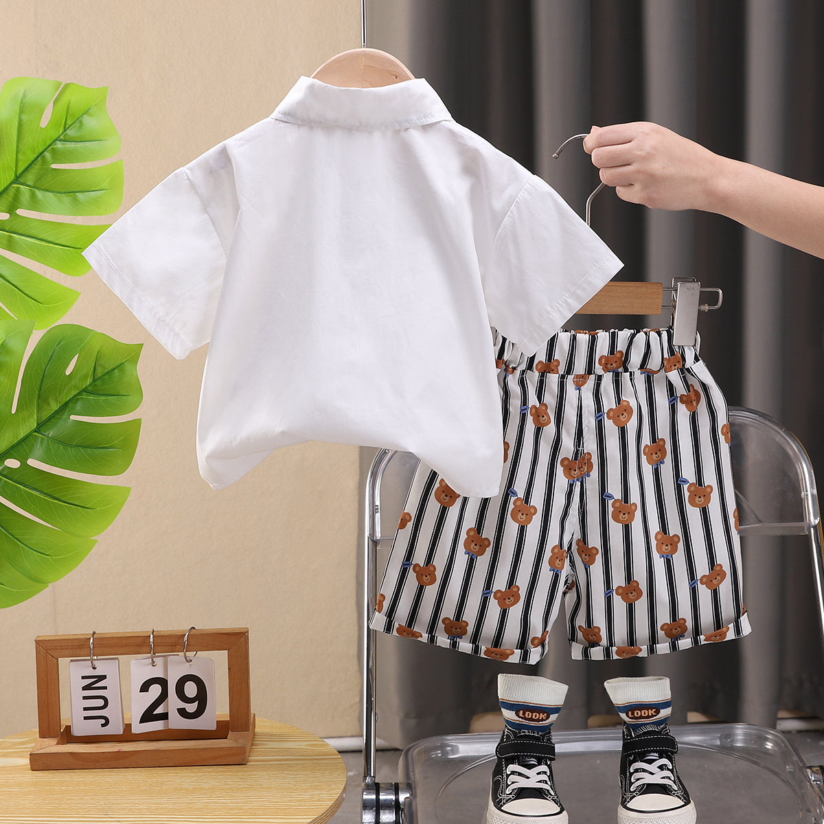 Boys Printed Shirt With Shorts