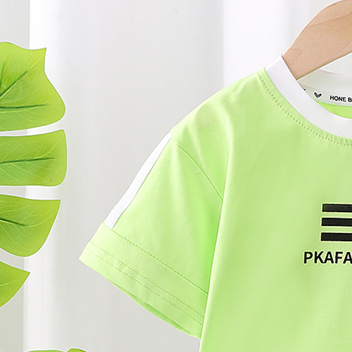 Boys Printed Round Neck Short Sleeves T-shirt With Shorts
