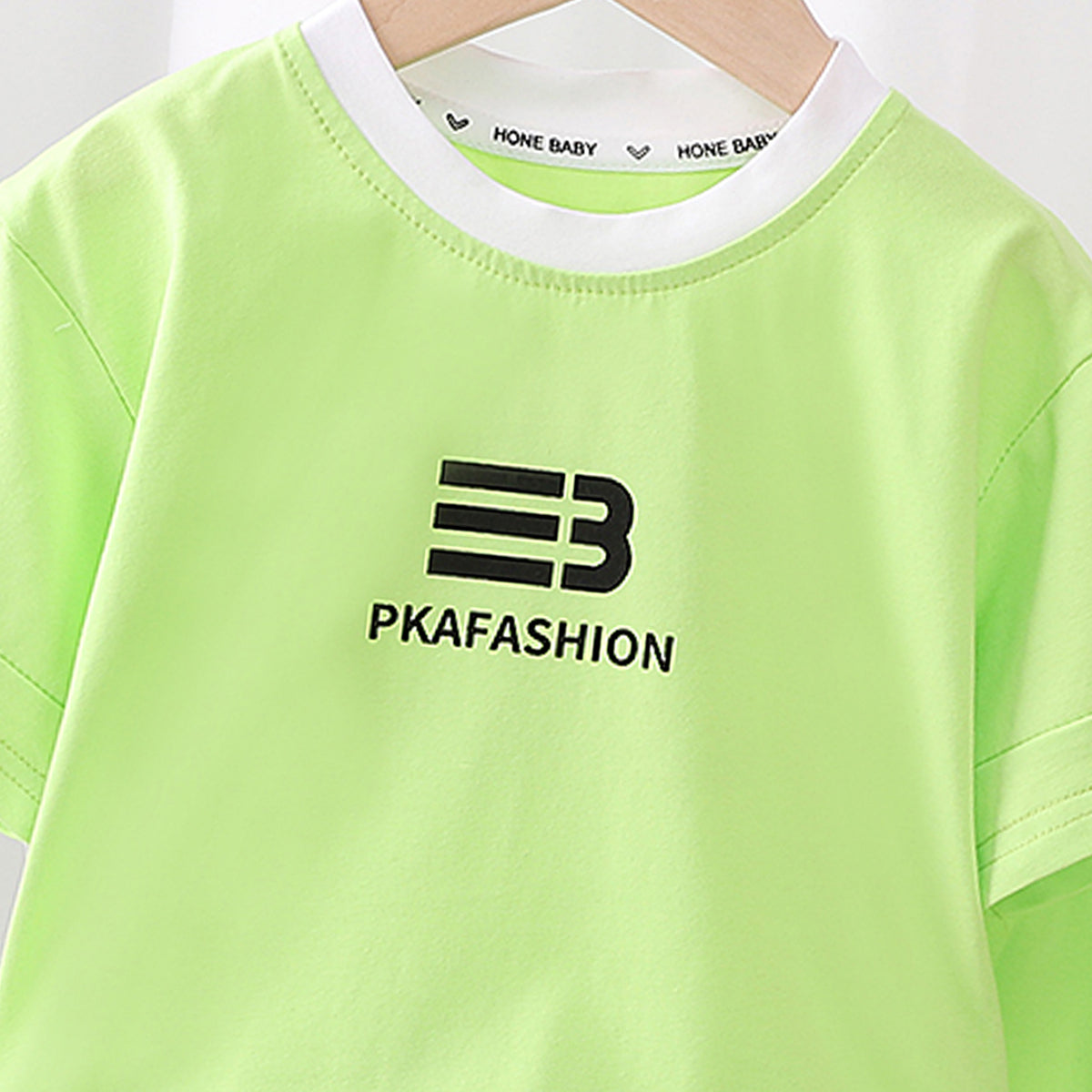 Boys Printed Round Neck Short Sleeves T-shirt With Shorts
