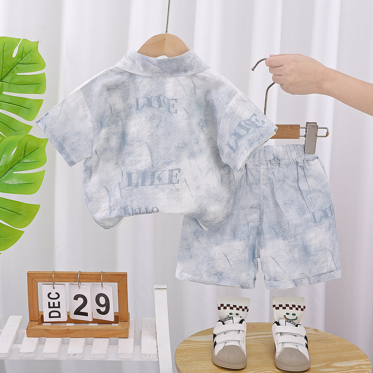 Boys Printed Shirt With Shorts