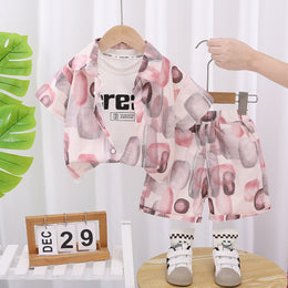 Boys Printed Shirt With Shorts