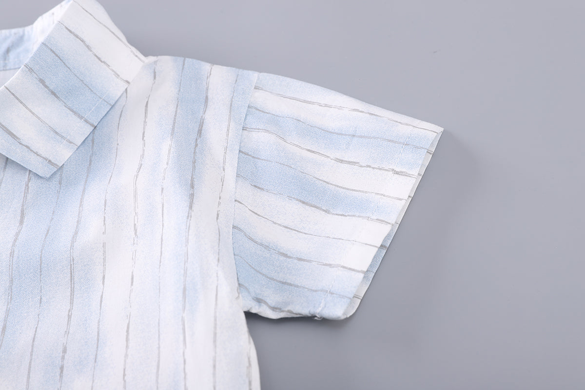 Boys Striped Shirt With Shorts