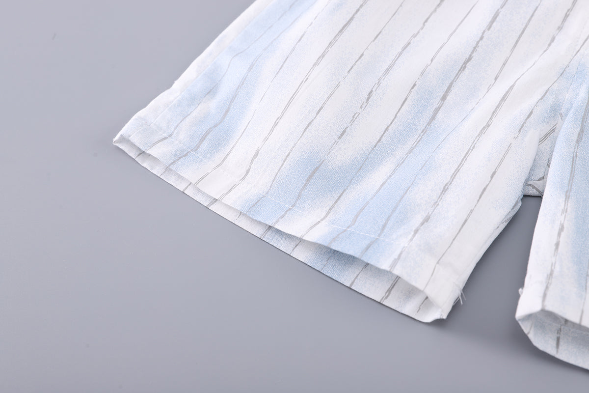 Boys Striped Shirt With Shorts