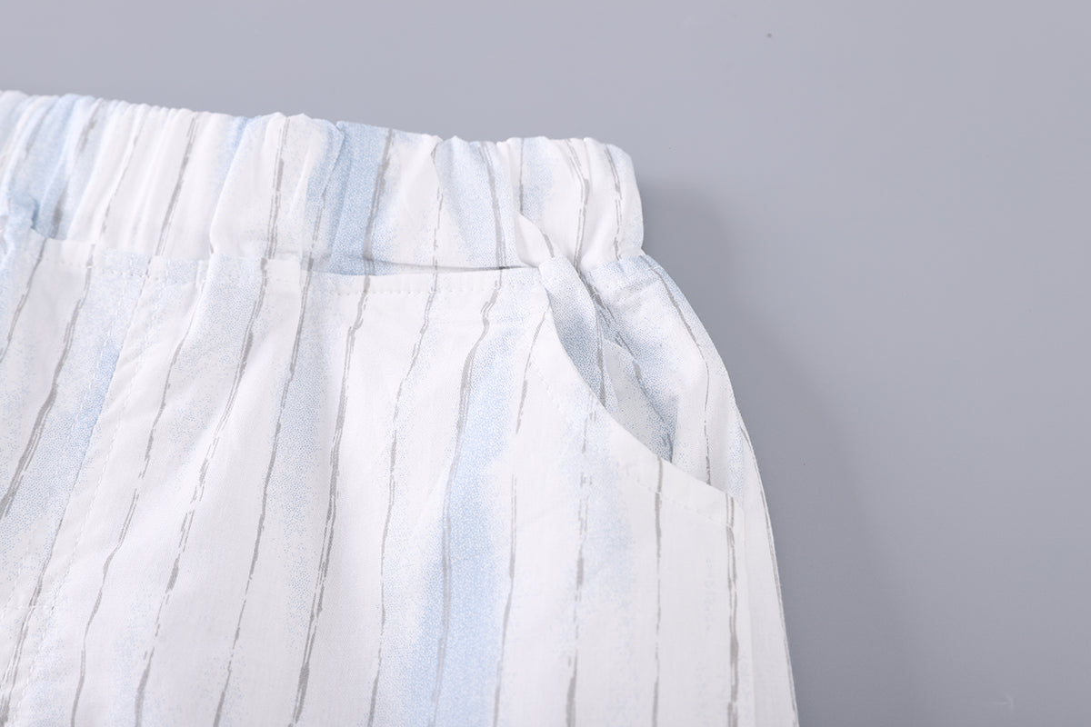 Boys Striped Shirt With Shorts
