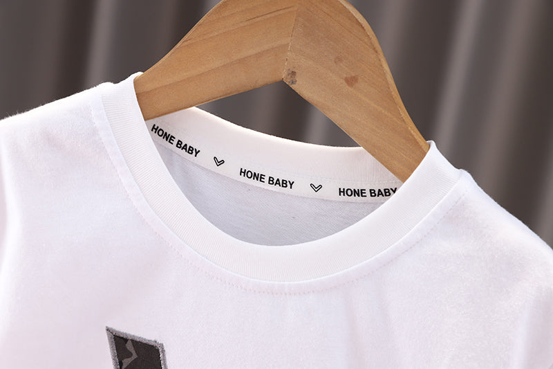 Boys Printed Short Sleeves T-shirt With Shorts