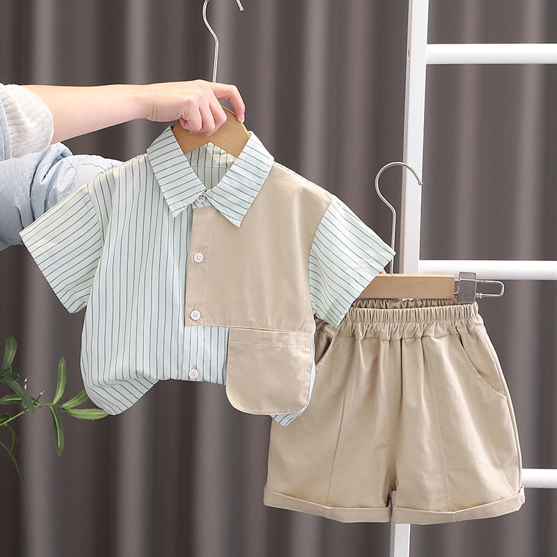 Boys Striped Shirt with Short