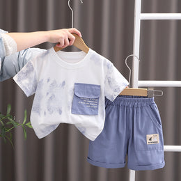 Boys Printed T-shirt with Shorts