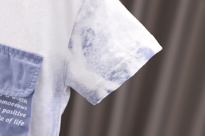 Boys Printed T-shirt with Shorts