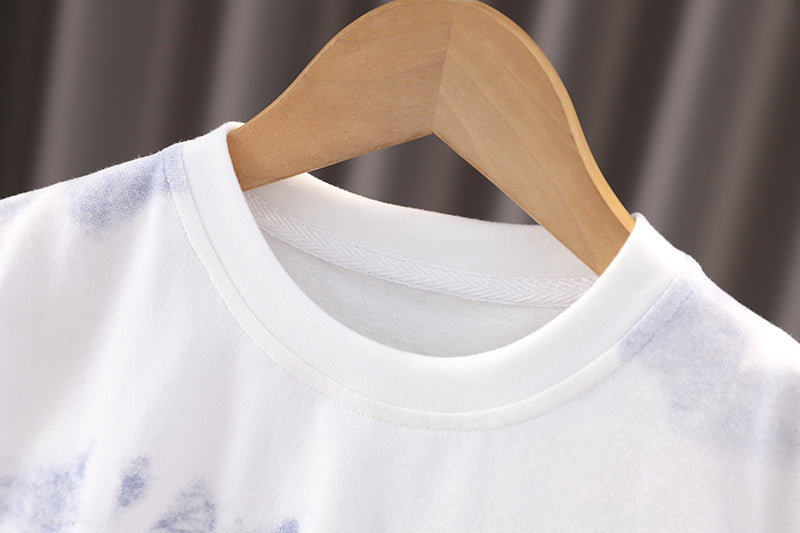 Boys Printed T-shirt with Shorts