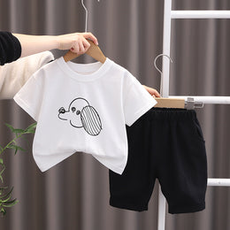 Boys Printed Short Sleeves T-shirt With Shorts