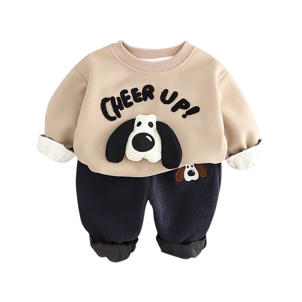 Boys Printed Coat with Trousers