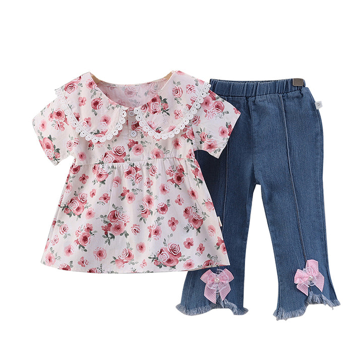 Girls Printed Top with Trouser